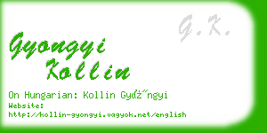 gyongyi kollin business card
